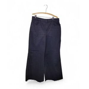 Frame Le Palazzo Crop Raw Hem High Rise Kerry Vintage Washed Black Jeans Size 32